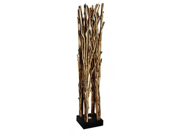 MAYOTTE - LED wooden floor lamp by Flam & Luce - view 2